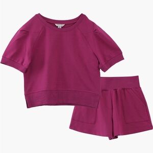 Habitual Kids Coordinated Top & Skirt in Dark Pink/Fushia